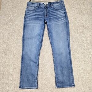 Outpost Makers Jeans Men's 36x32 Relaxed Straight stretch denim blue Buckle